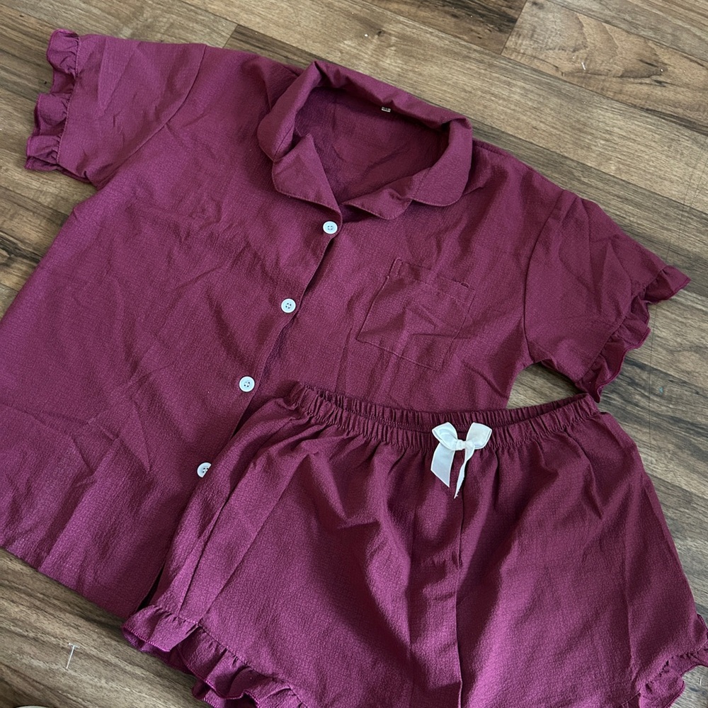 Ruffled Pajama Set